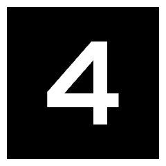 Number Four Square Icon from Sharp Solid Set
