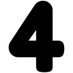 Number Four Icon from Plump Solid Set