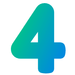 Number Four Icon from Plump Gradient Set