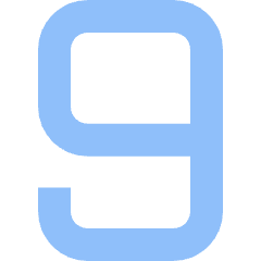 Number Nine Icon from Sharp Flat Set