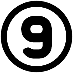 Number Nine Circle Icon from Plump Remix Set