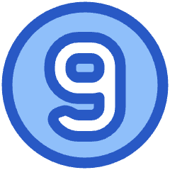 Number Nine Circle Icon from Plump Duo Set
