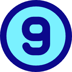 Number Nine Circle Icon from Core Pop Set