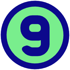 Number Nine Circle Icon from Plump Pop Set