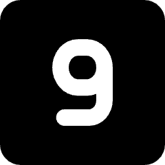 Number Nine Square Icon from Micro Solid Set