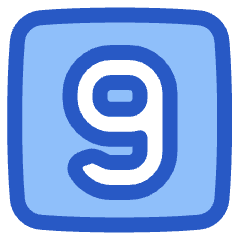 Number Nine Square Icon from Plump Duo Set