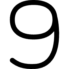 Number Nine Icon from Flex Line Set