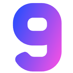 Number Nine Icon from Plump Gradient Set