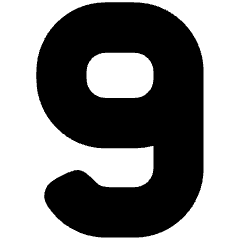 Number Nine Icon from Plump Solid Set