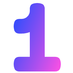Number One Icon from Plump Gradient Set