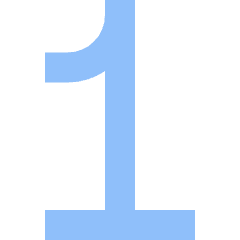 Number One Icon from Sharp Flat Set