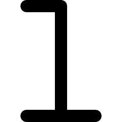 Number One Icon from Micro Line Set