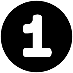 Number One Circle Icon from Plump Solid Set