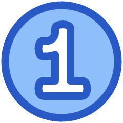 Number One Circle Icon from Plump Duo Set