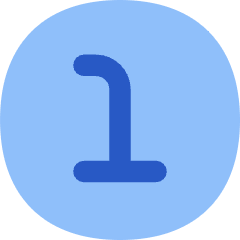 Number One Circle Icon from Flex Flat Set