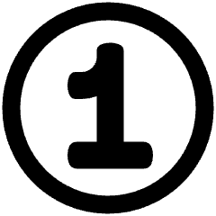 Number One Circle Icon from Plump Remix Set