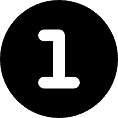 Number One Circle Icon from Micro Solid Set