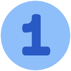 Number One Circle Icon from Plump Flat Set