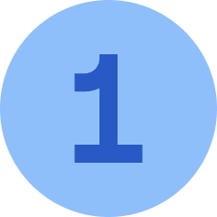 Number One Circle Icon from Sharp Flat Set