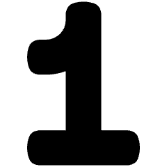 Number One Icon from Plump Solid Set