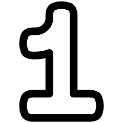 Number One Icon from Plump Line Set