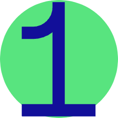 Number One Icon from Sharp Pop Set