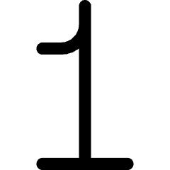 Number One Icon from Core Line Set