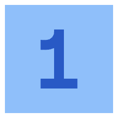 Number One Square Icon from Sharp Flat Set