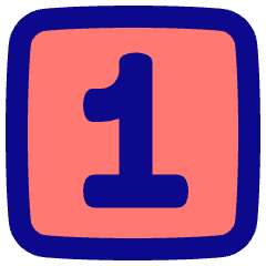 Number One Square Icon from Plump Pop Set