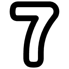 Number Seven Icon from Plump Remix Set