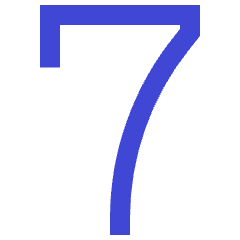 Number Seven Icon from Sharp Duo Set