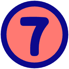 Number Seven Circle Icon from Plump Pop Set