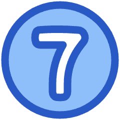 Number Seven Circle Icon from Plump Duo Set