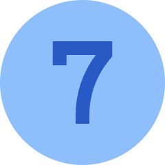 Number Seven Circle Icon from Sharp Flat Set