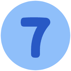 Number Seven Circle Icon from Plump Flat Set