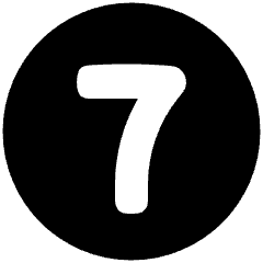 Number Seven Circle Icon from Plump Solid Set