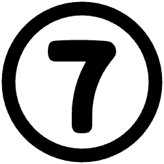 Number Seven Circle Icon from Plump Remix Set