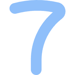 Number Seven Icon from Flex Flat Set