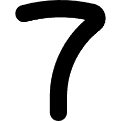 Number Seven Icon from Flex Solid Set