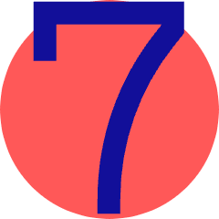 Number Seven Icon from Sharp Pop Set
