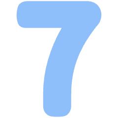 Number Seven Icon from Plump Flat Set
