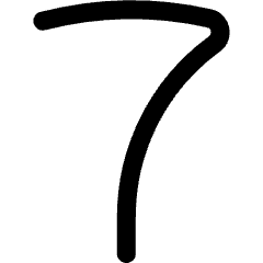 Number Seven Icon from Flex Line Set