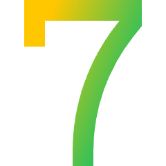 Number Seven Icon from Sharp Gradient Set