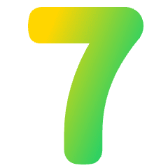 Number Seven Icon from Plump Gradient Set