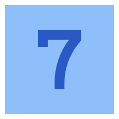 Number Seven Square Icon from Sharp Flat Set
