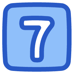 Number Seven Square Icon from Plump Duo Set