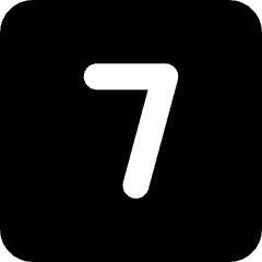 Number Seven Square Icon from Micro Solid Set