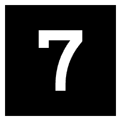 Number Seven Square Icon from Sharp Solid Set