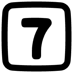 Number Seven Square Icon from Plump Remix Set