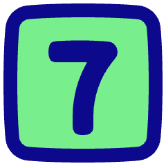 Number Seven Square Icon from Plump Pop Set